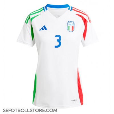 Italien Federico Dimarco #3 Replika Bortatröja Dam EM 2024 Kortärmad Italien Federico Dimarco #3 Replika Bortatröja Dam EM 2024 Kortärmad